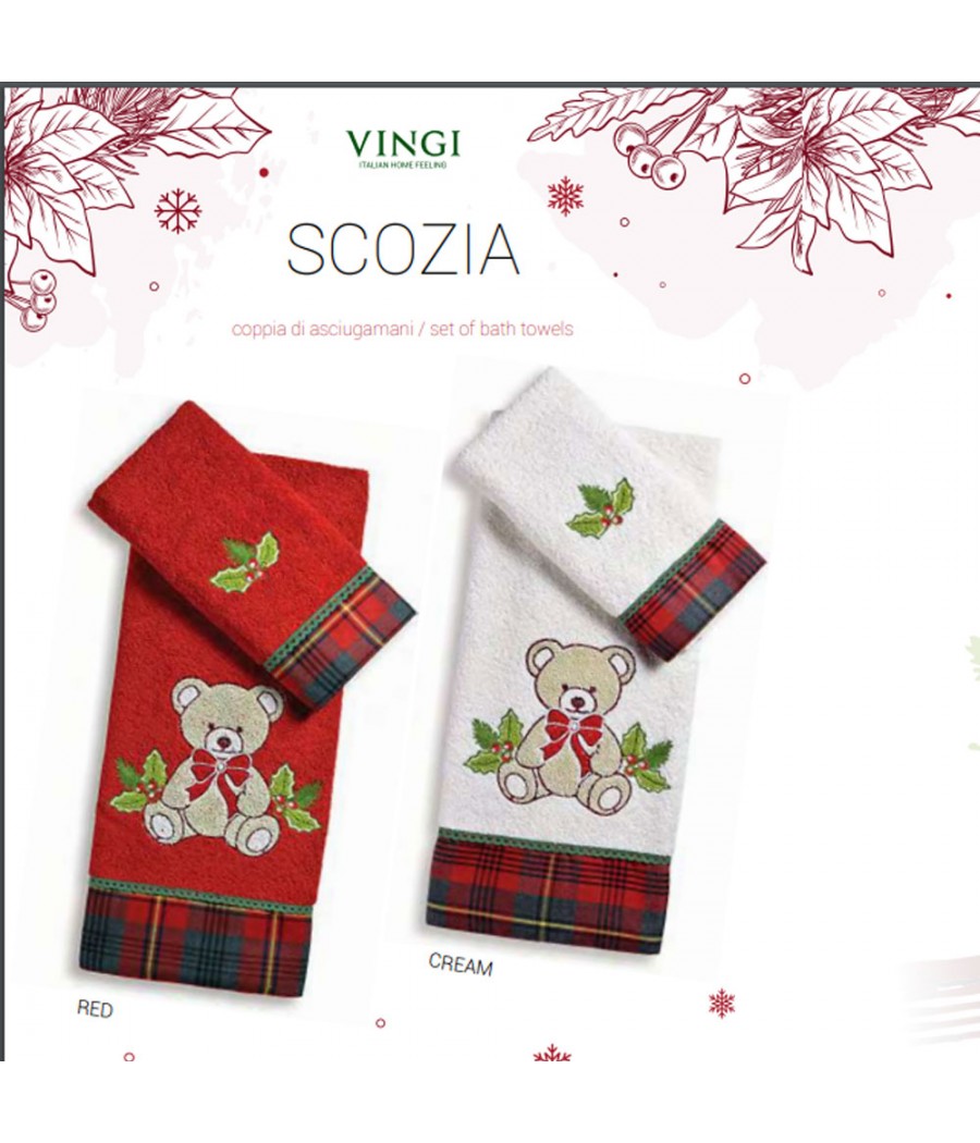 ASCIUGAMANI 1+1 SCOZIA XMAS...
