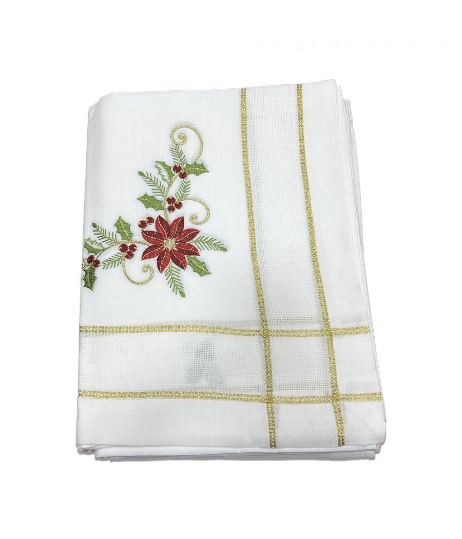 SERVIZIO TAVOLA X12  ART 3886  M/LINO RICAMATO 180X270