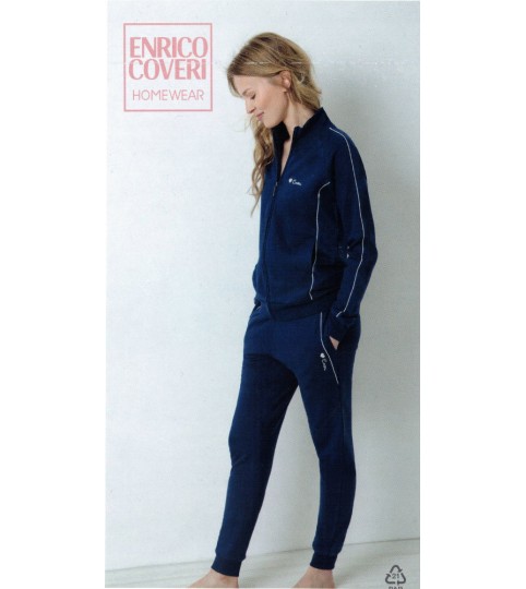 TUTA DONNA EA6009 FELPA FULLZIP COVERI