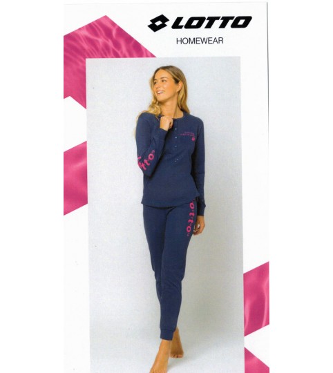 PIGIAMA DONNA LP5203  M/LUNGA COTONE LOTTO