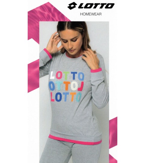 PIGIAMA DONNA LP5208  M/LUNGA COTONE LOTTO