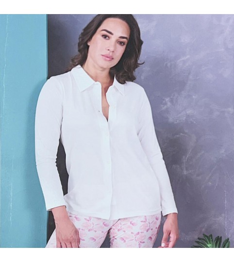 PIGIAMA DONNA OD387 APERTO  M/LUNGA COT/100% ORONERO