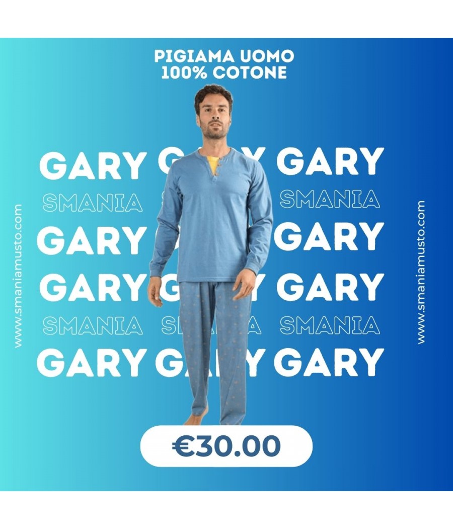 PIGIAMA UOMO Z60071 M/LUNGA G/COLLO COT/100% GARY