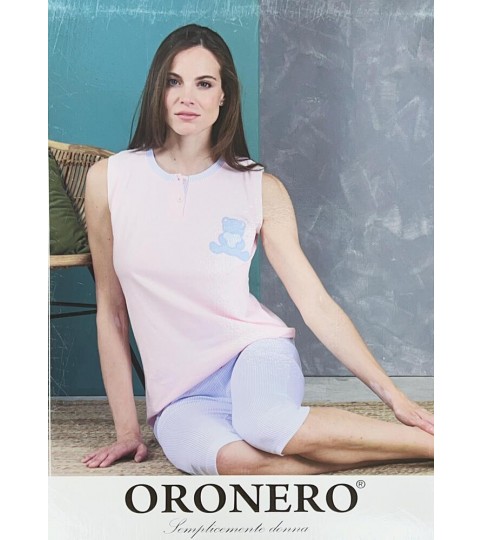 PIGIAMA DONNA OD416 S/SPALLA BERMUDA ORONERO