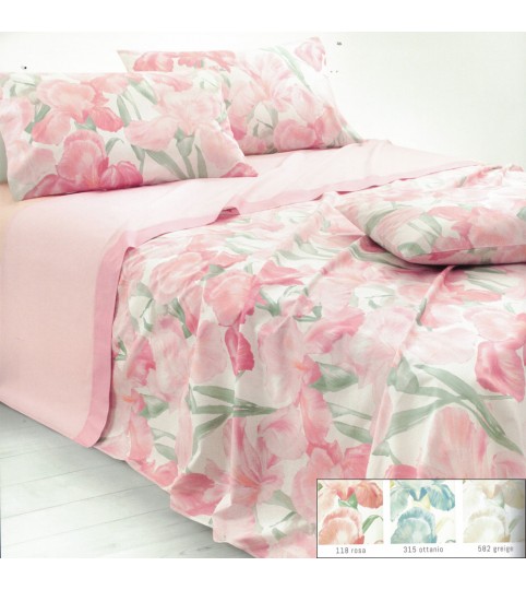 COMPLETO LENZUOLA 2 POSTI GALASSIA A COPRILETTO COT/100% GABEL