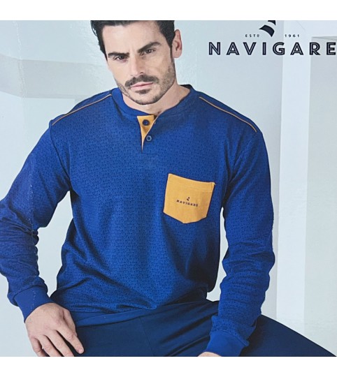 PIGIAMA UOMO 141908 INTERLOCK NAVIGARE