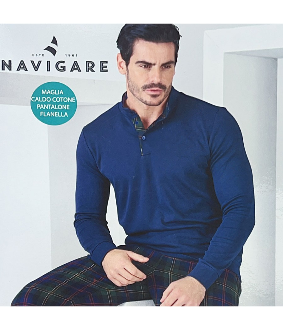 PIGIAMA UOMO 141949 INTERLOCK NAVIGARE