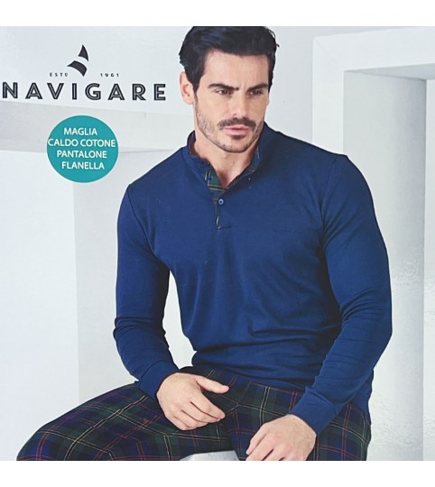 PIGIAMA UOMO 141949 INTERLOCK NAVIGARE