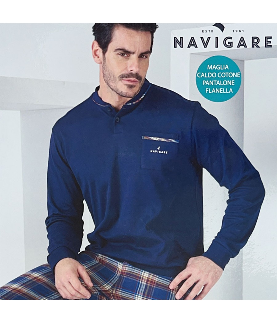 PIGIAMA UOMO 141950 INTERLOCK NAVIGARE