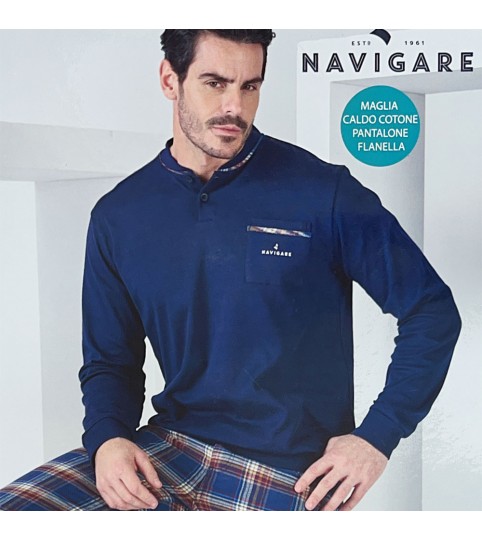PIGIAMA UOMO 141950 INTERLOCK NAVIGARE