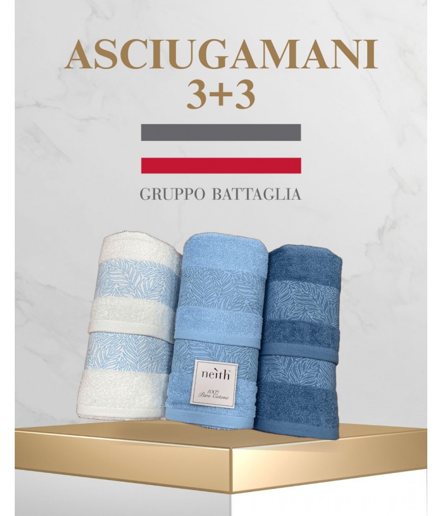 ASCIUGAMANI 3+3 KILA SPUGNA...