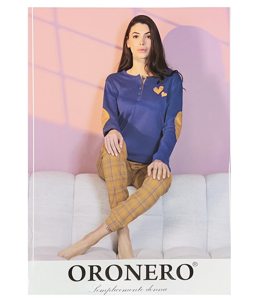 PIGIAMA DONNA OD472 INTERLOCK ORONERO