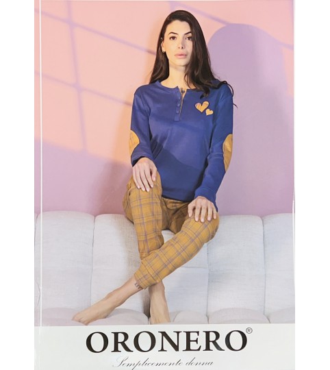 PIGIAMA DONNA OD472 INTERLOCK ORONERO