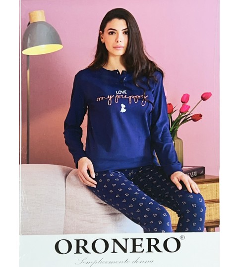 PIGIAMA DONNA OD473 INTERLOCK ORONERO