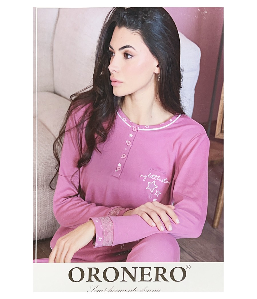 PIGIAMA DONNA OD476 INTERLOCK ORONERO