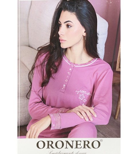 PIGIAMA DONNA OD476 INTERLOCK ORONERO