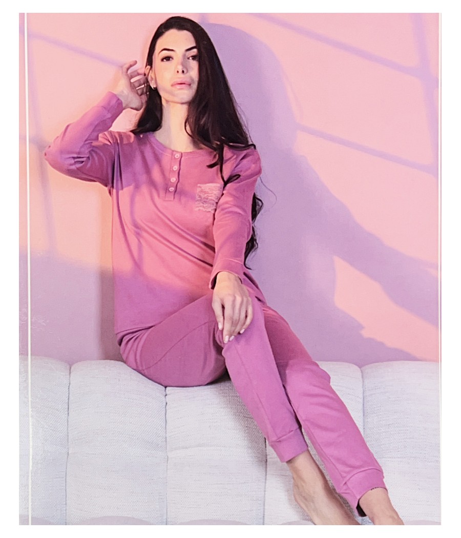 PIGIAMA DONNA OD482 INTERLOCK ORONERO