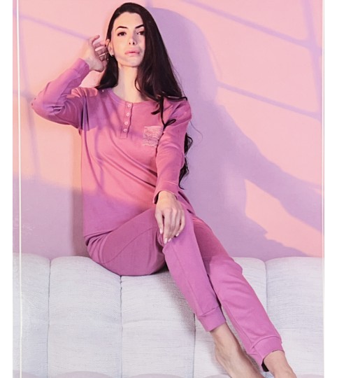 PIGIAMA DONNA OD482 INTERLOCK ORONERO