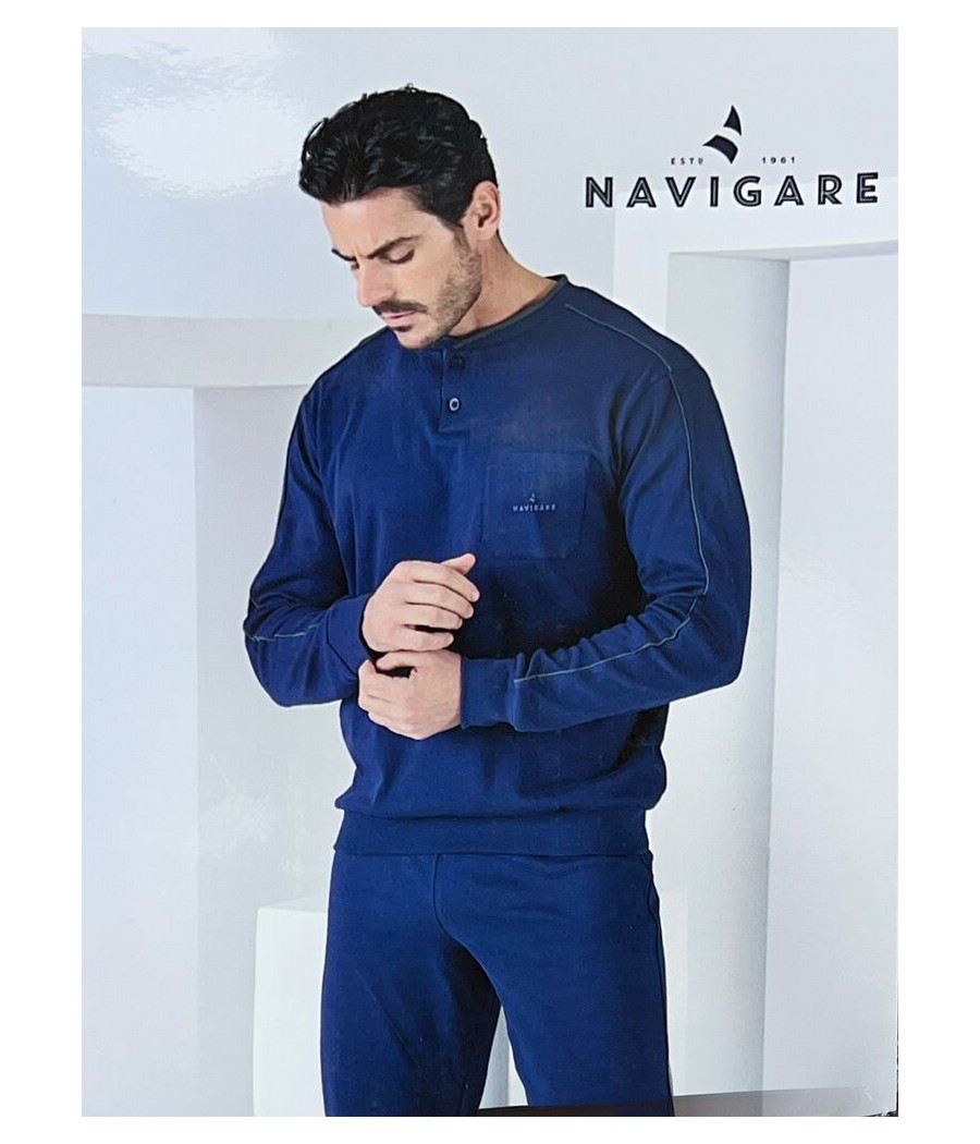 PIGIAMA UOMO 141902 SERAFINO INTERLOCK NAVIGARE