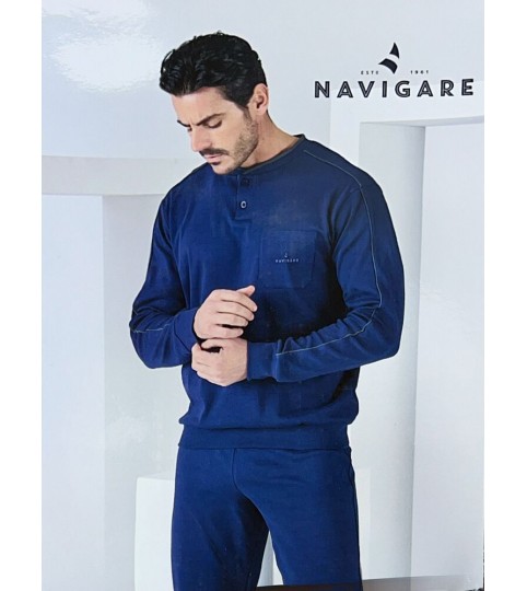 PIGIAMA UOMO 141902 SERAFINO INTERLOCK NAVIGARE