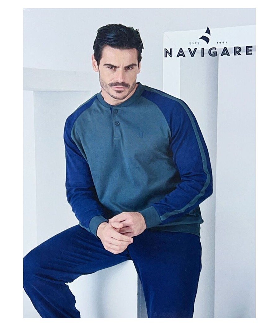 PIGIAMA UOMO 141910 SERAFINO INTERLOCK NAVIGARE