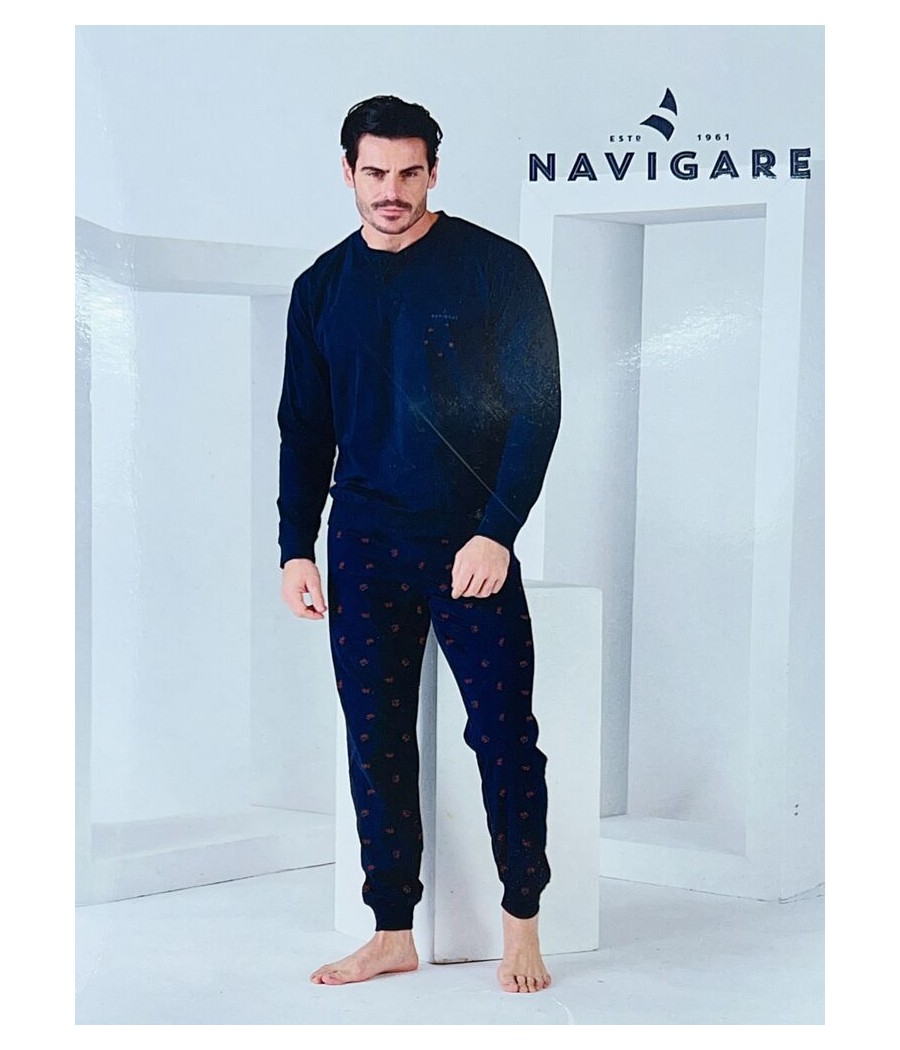 PIGIAMA UOMO 141955 SERAFINO INTERLOCK NAVIGARE
