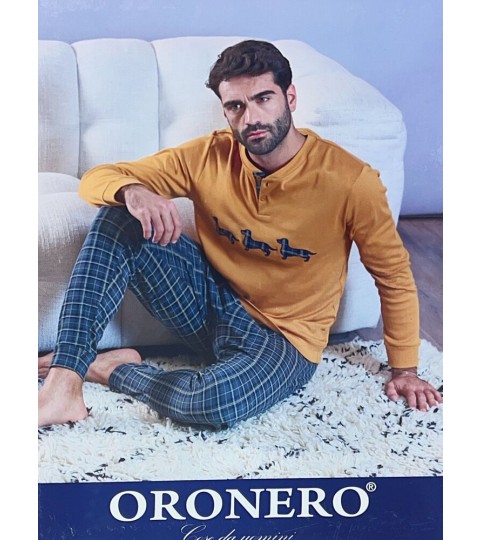 PIGIAMA UOMO OU490 INTERLOCK ORONERO