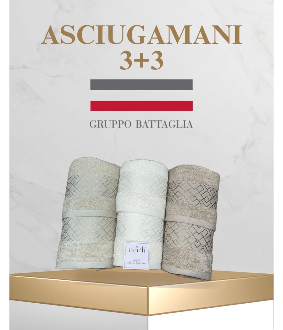 ASCIUGAMANI 3+3 BRIO SPUGNA...