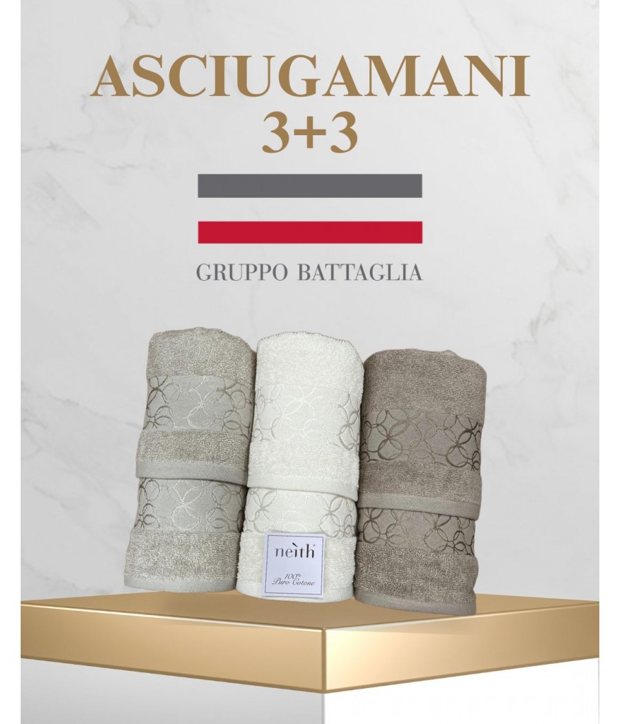 ASCIUGAMANI 3+3 CRISTIN...