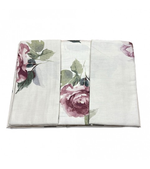COMPLETO LENZUOLA 2 POSTI CLEAN RASO COTONE MON AMOUR