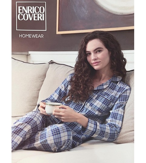 PIGIAMA DONNA EP6244 APERTO INTERLOCK COVERI