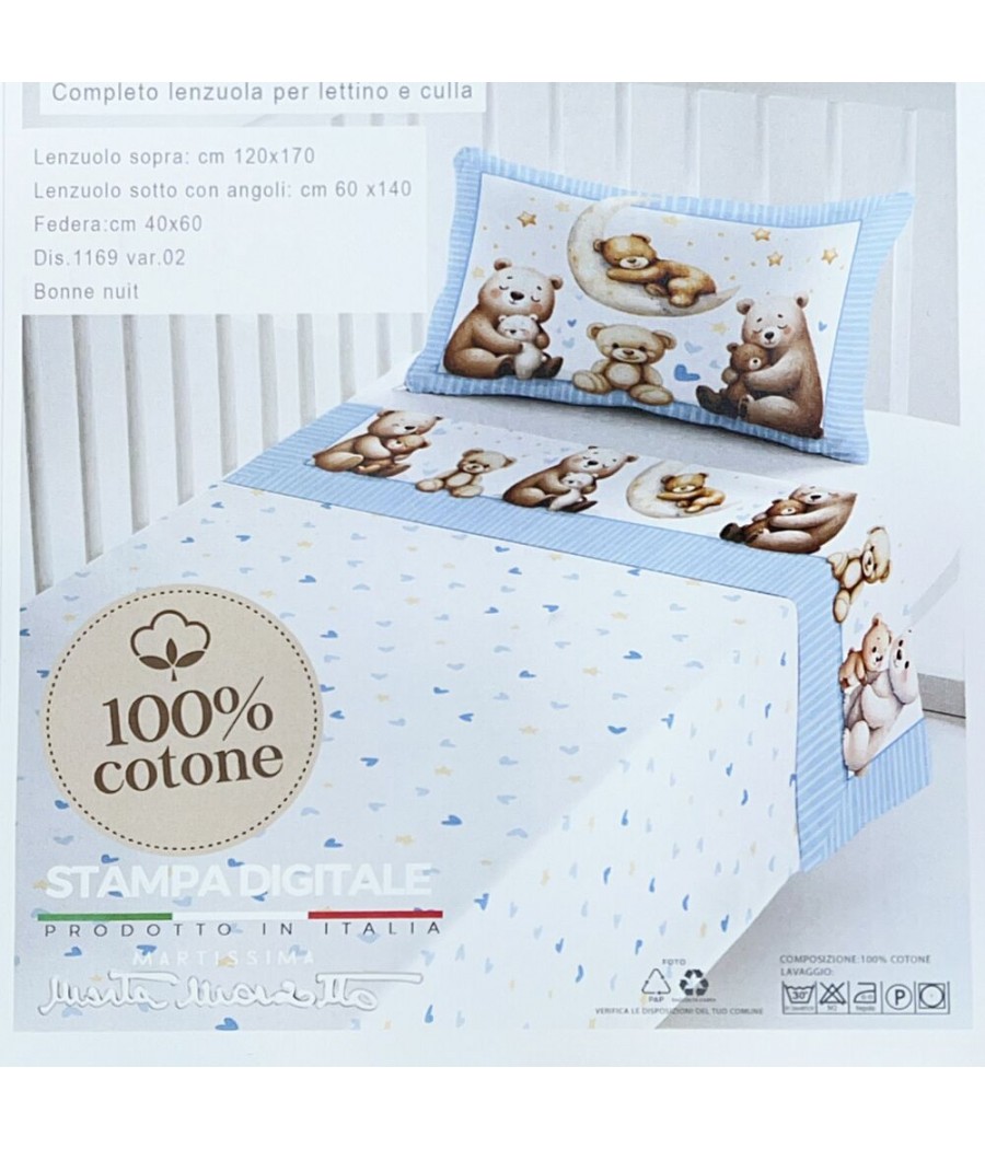 COMPLETO LENZUOLA LETTINO...