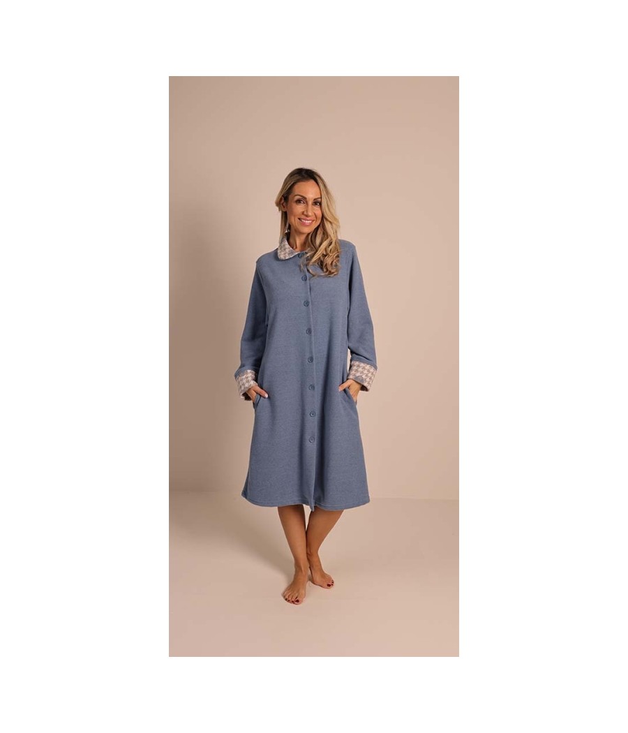 VESTAGLIA DONNA 5164 CON BOTTONI PUNTO MILANO GARY