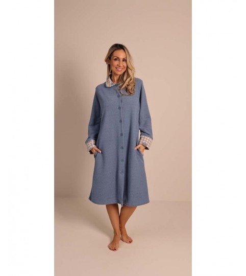 VESTAGLIA DONNA 5164 CON BOTTONI PUNTO MILANO GARY