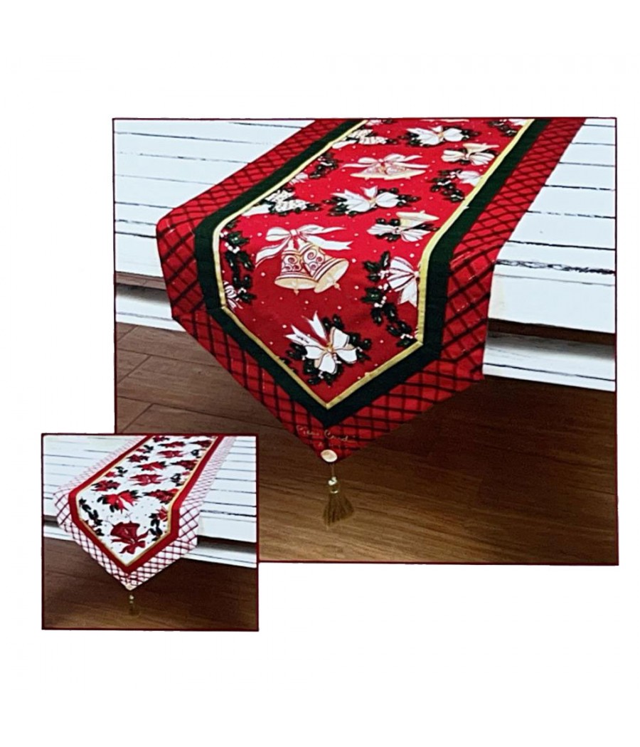 RUNNER 45X150 EVERGREEN  LUREX NATALE