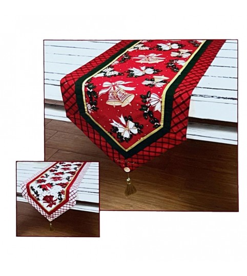 RUNNER 45X150 EVERGREEN  LUREX NATALE