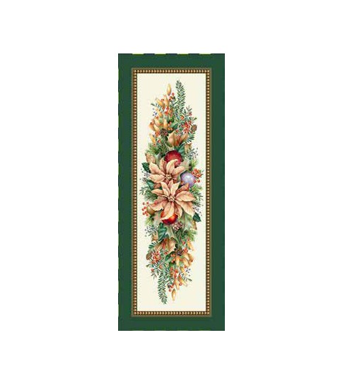 RUNNER GREEN 45X140 GOBELIN NATALE VINGI