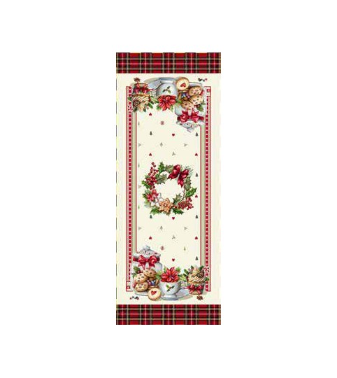 RUNNER TARTAN 45X140 GOBELIN NATALE VINGI