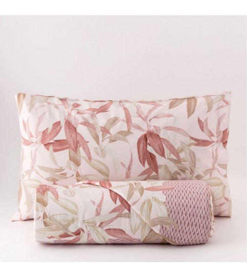 COPRIPIUMINO 2 POSTI FLORES SACCO + 2 FEDERE COTONE100%