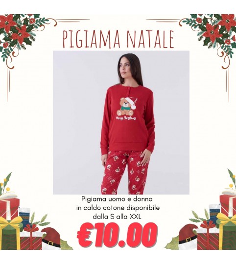 PIGIAMA DONNA 25102 INTERLOCK NATALE ANGELS 25