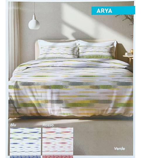 COPRIPIUMINO 2 POSTI ARYA SACCO + 2 FEDERE COT/100% BIANCALUNA