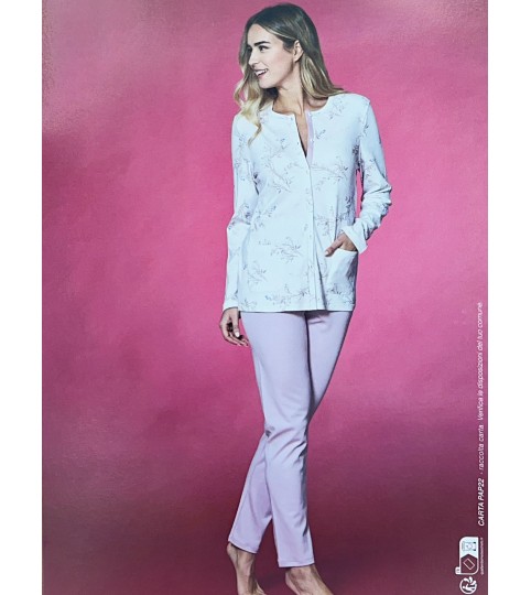 PIGIAMA DONNA 292235 INTERLOCK APERTO LINCLALOR