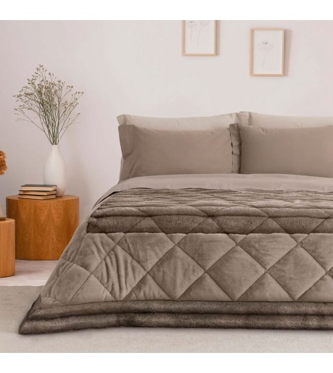 TRAPUNTA 2 POSTI VELURA ECO PELLICCIA RIGATA L.O.