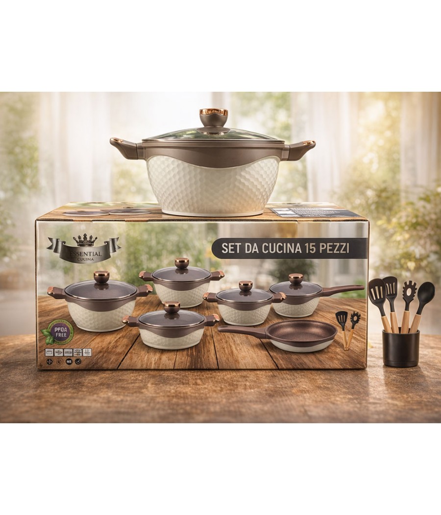 BATTERIA 15 PEZZI BICOLOR...