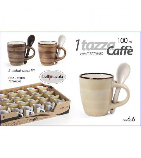 TAZZINA DA CAFFE + CUCCHIAINO 107300502 BELLINTAVOLA