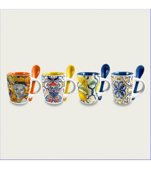 TAZZINA DA CAFFE + CUCCHIAINO VIETRI BELLINTAVOLA