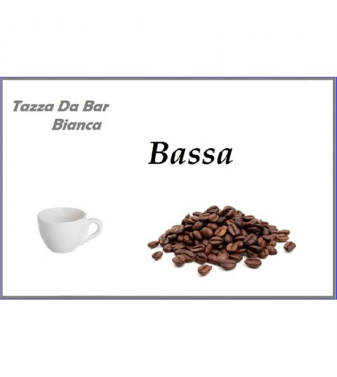 TAZZINE DA CAFFE' BASSA BIANCO BAR 6PZ