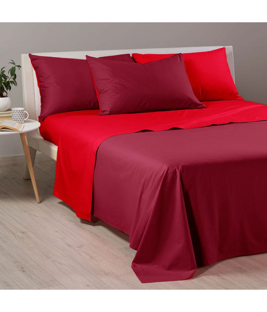 COMPLETO LENZUOLA 1 POSTO BICOLOR COT/100% CALEFFI