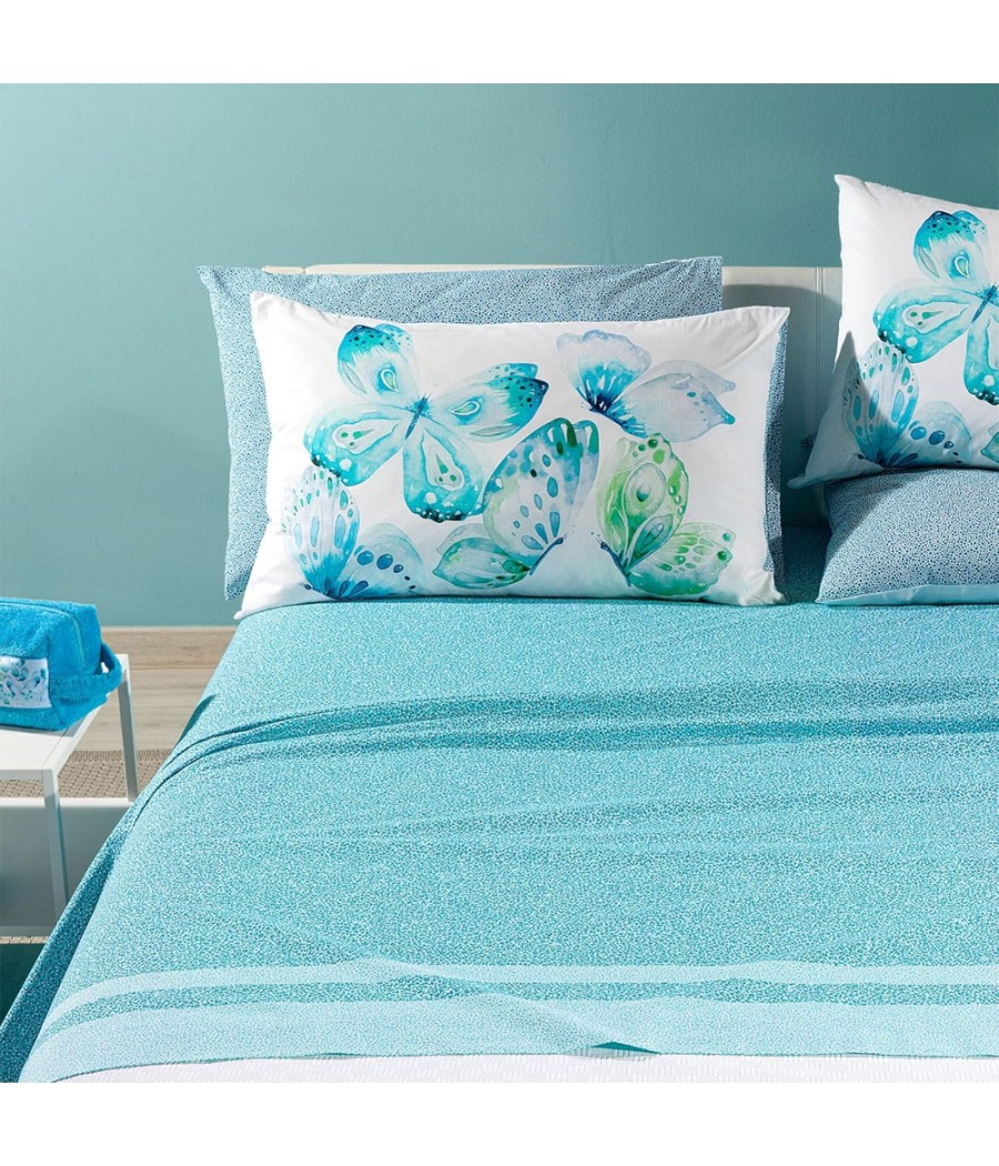 COMPLETO LENZUOLA 2 POSTI FARFALLE COT/100% CALEFFI