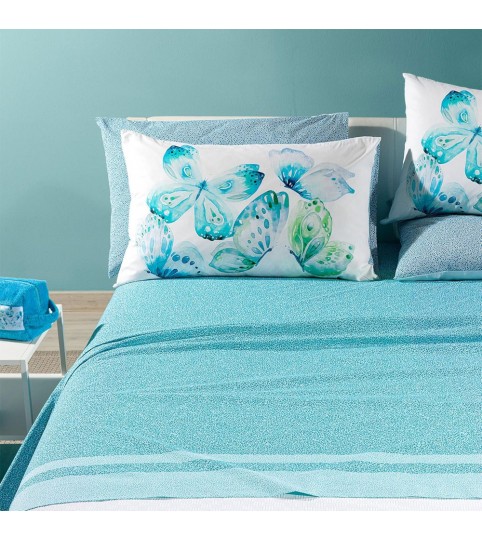 COMPLETO LENZUOLA 2 POSTI FARFALLE COT/100% CALEFFI